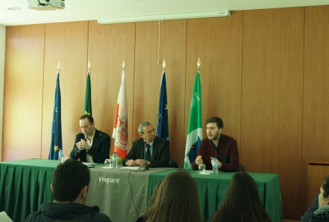 Os chefes Ivo Brando e Samuel Mota partilham experincias com os alunos da Escola de Hotelaria de Ftima 